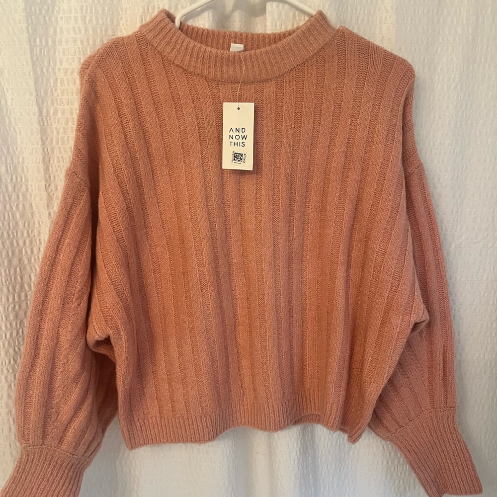 NEW-And Now This-Women's Pink Sweater